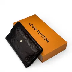 【美品】箱付き 正規品ルイヴィトン 三つ折り長財布 ポルトフォイユインターナショナル モノグラム TH0095 LOUIS VUITTON  M91998 男性用 メンズ 女性用 レディース アラマント ゴールド金具 3つ折り 廃盤品 エナメル ヴェルニ