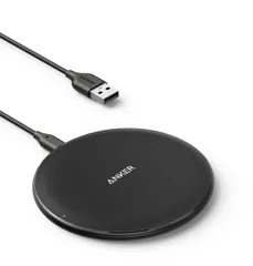 PowerWave 10 Pad ワイヤレス充電器 Qi認証 iPhone 15シリーズ Anker / 14シリーズ Galaxy AirPods 各種対応 最大10W出力 (ブラック)