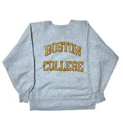 ヴィンテージ USA製 トレーナー チャンピオン リバースウィーブ L ヴィンテージアイテム ボストンカレッジ 白 ストリート スウェット レディース ユニセックス メンズ 古着 長袖 CHM