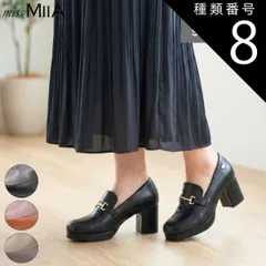 種類8：S（約22.5センチ）/ダークブラウン miss MIIA ミスミー  厚底 ローファー ビット レースアップ チャンキーヒール 太ヒール 履きやすい 疲れない 痛くない かわいい きらきら キラキラ ガーリー 疲れにくい 美脚 ma3717