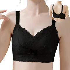 ブラジャー大きいサイズ 脇高 さらしブラ 可愛い ブラ 大きな胸を小さく見せる ブラジャー 小さく見せるブラジャー 着痩せ･安定感･蒸れにくい 【改良されたカップの深さ】 見せる 薄手 小さく 胸を小さく見せるブラ [APIKIE]