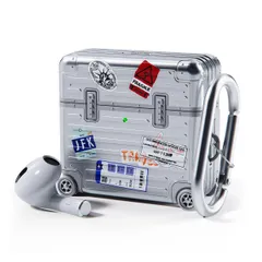 新品 miak for AirPods 4 AirPods 第4世代ケース キャリーケース [ 耐衝撃 二重構造 ポリカーボネート TPU デコシール カラビナ付き ワイヤレス充電] エアポッツ4 シルバー MA27419AP4 【国内正規品】