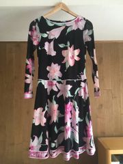 極美品✨LEONARD レオナール カンカン素材 花柄 ロングシャツ 