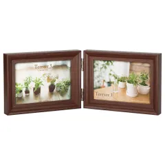 テリア3 フォトフレーム Lサイズ 木製 2面 ヨコ HAKUBA ブラウン ハクバ FWTR3-BRL2Y