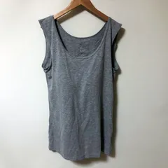 D740　グレー　カップ付き　タンクトップ　大きいサイズ　5L　