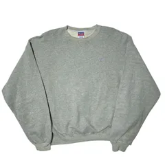 チャンピオン ワンポイントロゴ グレー系 オーバーサイズ ビッグシルエット 無地 シンプル 単色 トレーナー 極太アーム 2XL メキシコ スウェット レディース ユニセックス メンズ 古着 長袖 CHM