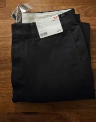 ユニクロ ストレート チノパンツ ダークグレー 76サイズ