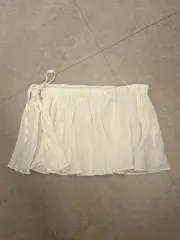 レイヤードスカート 白