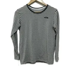 THE NORTH FACE(ノースフェイス) 長袖カットソー サイズM レディース - グレー×白 クルーネック/ボーダー