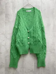 美品 ZARA ザラ 9598/022/500 ケーブル ニット カーディガン sizeM/グリーン ◆■レディース