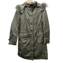 ICB(アイシービー) コート サイズ9 M レディース美品  - グレー 長袖/ファー/ダウンライナー付き/秋/冬