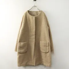 サマンサモスモス Samansa Mos2 ウール ノーカラー ロングコート F｜ベージュ 羽織り アウター【2400014807028】