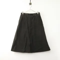 美品 2023AW エムエイチエル MHL DRY COTTON NEEDLECORD コーデュロイ ロングスカート 3｜チャコールブラウン ボトムス【2400014791839】