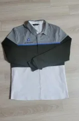 ルコックスポルティフ ストライプ バイカラー 長袖 カラーTシャツ 105