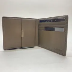 3479 美品 カルバンクライン 二つ折り財布 レザー ブラウン メンズ カーフ 本革