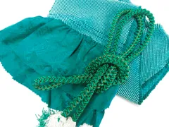 【一輝堂】和装小物 帯揚げ帯締めセット 帯揚 帯締 振袖用 総絞り 丸組 金糸 撚り房 26w01-796