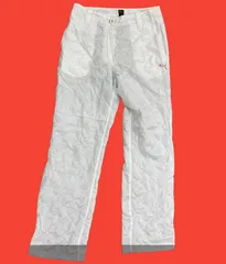 PUMA プーマ　ジャージ　パンツ　ホワイト　生地厚い　冬物　レディース サイズL