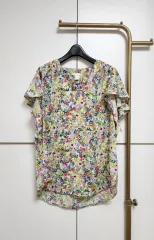 H&M フラワー フリル ブラウス 38