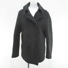 アーバンリサーチ ドアーズ URBAN RESEARCH DOORS ピーコート 38 ジャケット 灰系 グレー ポケット 毛 ウール 無地