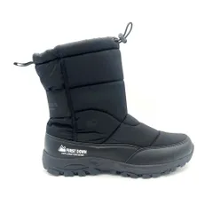 新品 FIRST DOWN ファーストダウン ユニセックス スノーブーツ 28.0cm ブラック 4cm4時間防水 靴