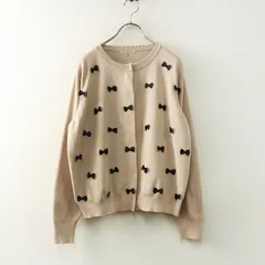 大きいサイズ 2024SS ローズティアラ Rose Tiara リボンドットカーディガン 46｜ピンク トップス クルーネック 長袖【2400014808001】