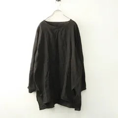 クロイゼ klause リネン プルオーバー チュニック ｜チャコール系 トップス 長袖 カットソー ブラウス【2400014799682】