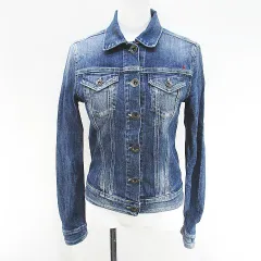 リプレイ REPLAY デニムジャケット ジージャン XS 青系 ブルー インディゴ ストレッチ 胸ポケット