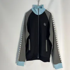 美品　FRED PERRY   トラックジャケット　ジャージ　刺繍ロゴ　ネイビー