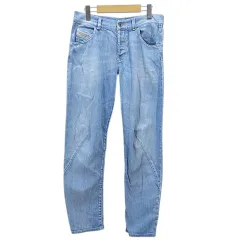 ディーゼル DIESEL DEBI 0066E デニムパンツ 26 青系 ブルー テーパード ストレッチ 刺繍 