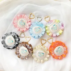 人気♡マタニティマーク　マタニティロゼット　ハンドメイド　キーホルダー　お守り　安産　マタニティ　プレママ　初マタ　ギフト　プレゼント　チュールロゼット