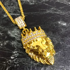 ライオンネックレス　ゴールド　合金