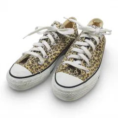 コンバース CONVERSE オールスター ローカットスニーカー レオパード ベージュ系 キャンバス地 4.5 