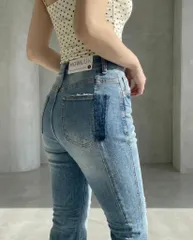 2026 ss 春新商品 3000 밴딩 デニム フレア ブーツカット エンボス ウォッシュ デニム