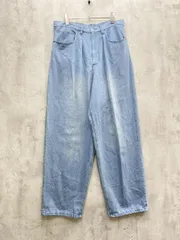 MONO-MART モノマート pt1066 ヴィンテージライクフェード加工カラーワイド デニムパンツ sizeL/ブルー ■■メンズ