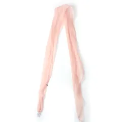 極美品☆Christian Dior クリスチャンディオール 44DFL200A600 シルク100％ ロゴプレート プリーツ ストール ピンク フランス製 正規品 レディース