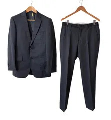  NEWYORKER ニューヨーカー　スーツ　ビジネス　メンズ　ブラック　黒　サイズA5【Z1747】