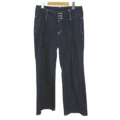 デニムクローゼット Denim Closet F01-1 デニムパンツ ジーンズ ワイドパンツ バギーパンツ ジップフライ 27 紺系 ネイビー インディゴ 日本製 ロング丈