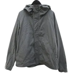 アーバンリサーチ ドアーズ URBAN RESEARCH DOORS FORK&SPOON 撥水 ショート マウンテンパーカー ジャケット 5 灰系 スチール 無地 ジップアップ ボタン