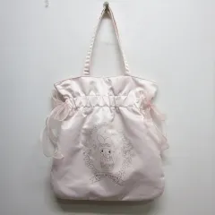 メゾンドフルール Maison de FLEUR マイメロディ ダブルリボン トート バッグ ライトピンク ワンショルダー 裏地付き