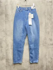 新品 BACK NUMBER バックナンバー Right-on スリム テーパード デニムパンツ sizeS/青 ■■レディース
