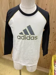 adidas（アディダス） キッズ ロングTシャツ 160サイズ ホワイト×ブラック