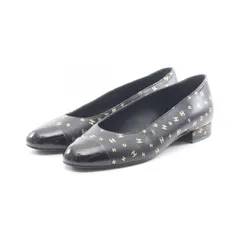 シャネル CHANEL パンプス ココマーク ブラック・ゴールド レザー パンプス レディース Used A