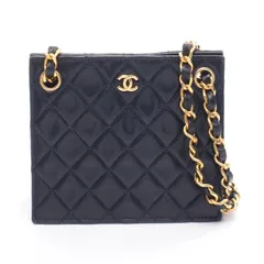 シャネル CHANEL ショルダーバッグ マトラッセ ミニ ネイビー ラムスキン（羊革） マトラッセ ミニ チェーンショルダー レディース Used B