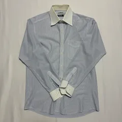 AOKI LES MUES レミュー ノンアイロン ボタンダウン ワイシャツ サイズ:M(39-80) カラー:ホワイト ブルー Y-176