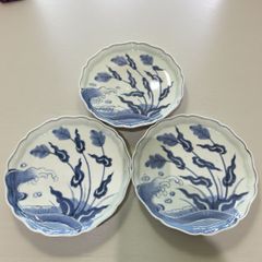 古伊万里 ベロ藍 染付大鉢 盛り鉢 色絵 鉢 取り皿 飾り皿 和食器 陶器