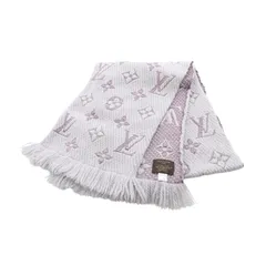 ルイ・ヴィトン LOUIS VUITTON マフラー エシャルプ ロゴマニア デュオ M73121 ウール シルク マフラー レディース Used A
