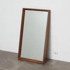 イギリス ヴィンテージ ウォールミラー チーク 木製 シンプル 北欧 スタイル ミッドセンチュリー モダン 姿見 壁掛け 鏡 英国 82684