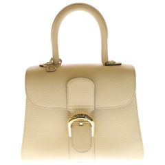 DELVAUX (デルボー) ブリヨンPM レザー 2WAY ハンド ショルダーバッグ ゴールド金具 ベージュ