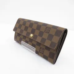 【瀬戸大橋店】 中古 LOUIS VUITTON | ルイ・ヴィトン 長財布 ダミエ エベヌ ポルトフォイユ・サラ N61734 ブラウン 【125】