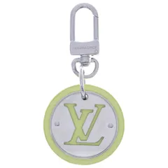 LOUIS VUITTON (ルイヴィトン) LVサークル レモン バッグチャーム キーリング キーホルダー シルバー×ライトイエロー M02470